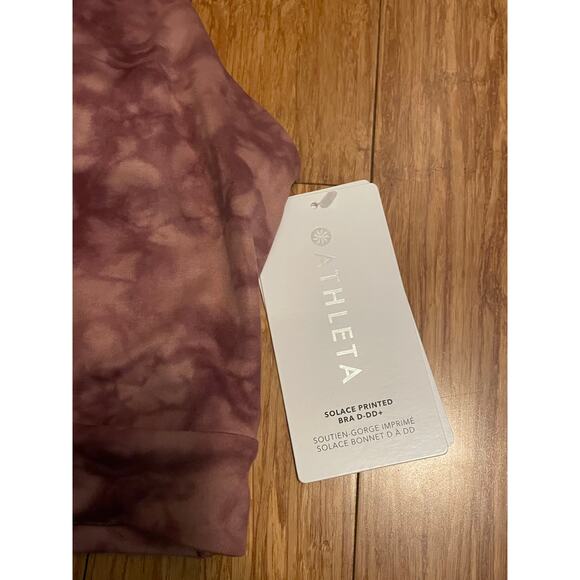 NWOT Athleta‎ Solace Printed Sports Bra Riptide Palermo TieDye Wireless 3X - Picture 4 of 6